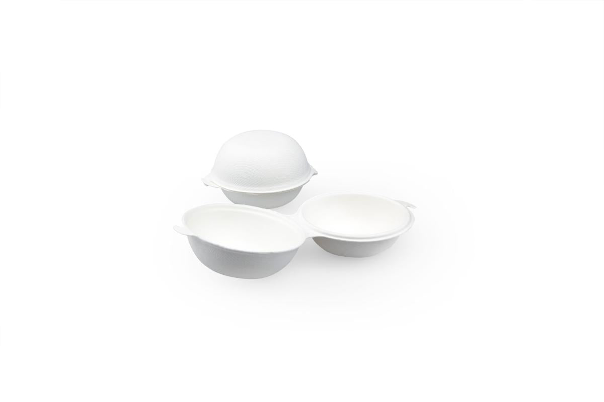 Bagastro hamburgerbak mini – ø 90 x 60 mm – wit