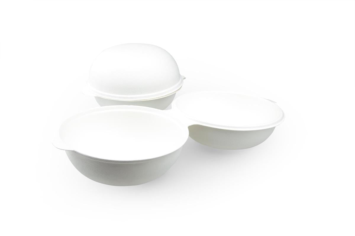 Bagastro hamburgerbak – ø 150 x 95 mm – wit