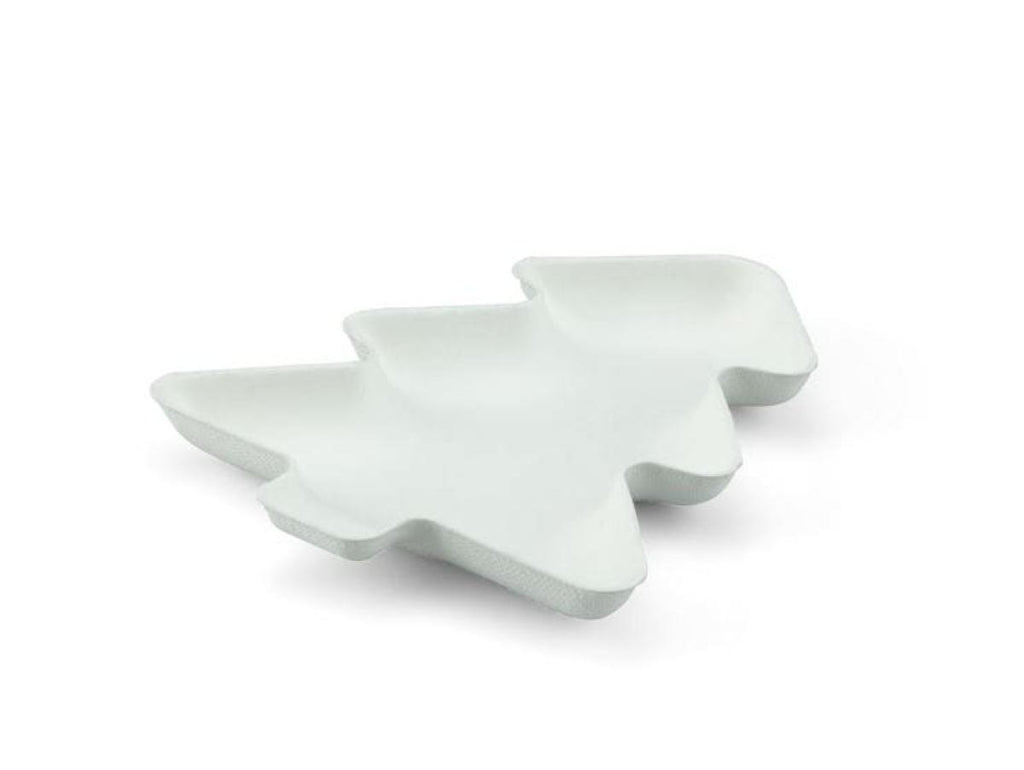 Bagastro Kerstboom Schaaltjes - Wit - 100 x 85 x 15 mm
