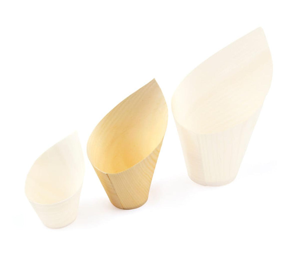 Bakje hout "oblique" 5cl (FSC®) – ø 32 x h75/35 mm
