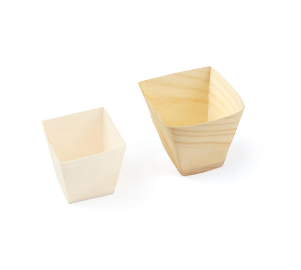 Bakje hout conisch 6cl (FSC®) – 45 x 45 x h45 mm