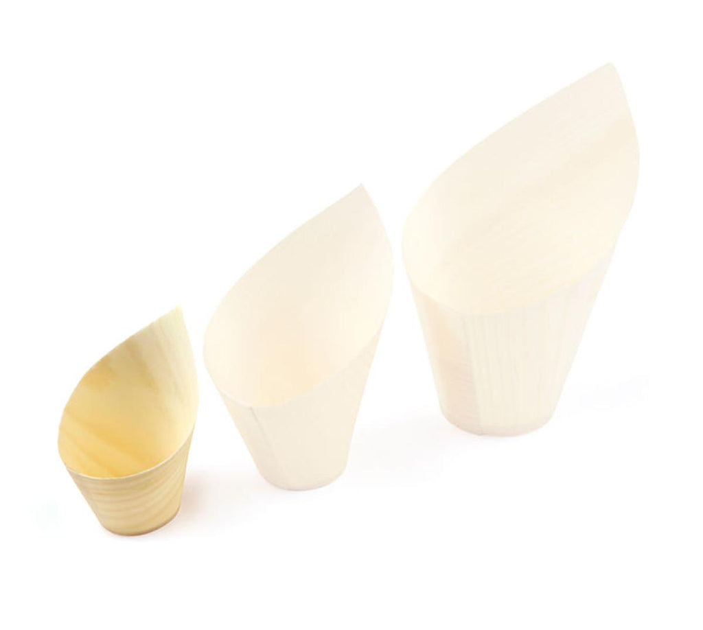 Bakje hout "oblique" 5cl (FSC®) – ø 32 x h75/35 mm
