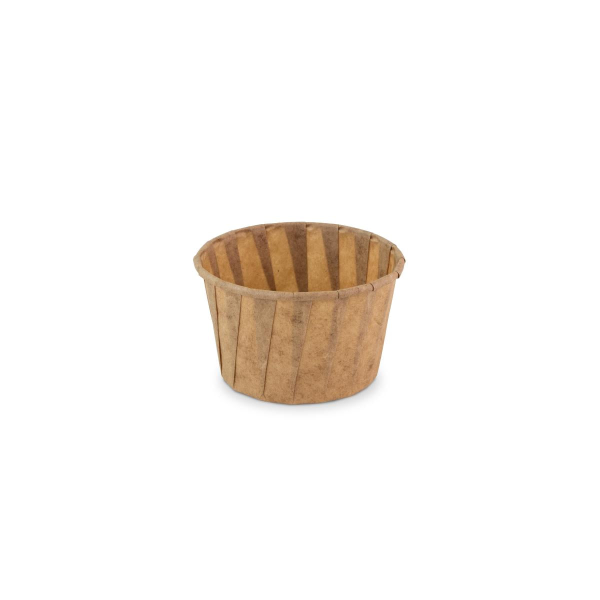 Bakje papier (FSC®) rond bruin 3.25oz / 96ml – ø 66 x h42mm