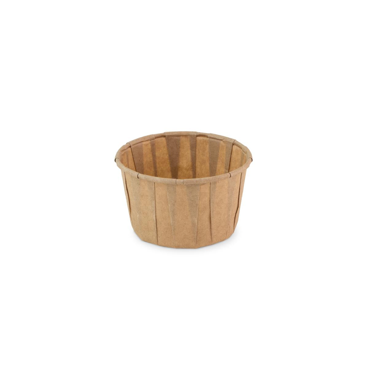 Bakje papier (FSC®) rond bruin 4.0oz / 120ml – ø 70 x h43mm