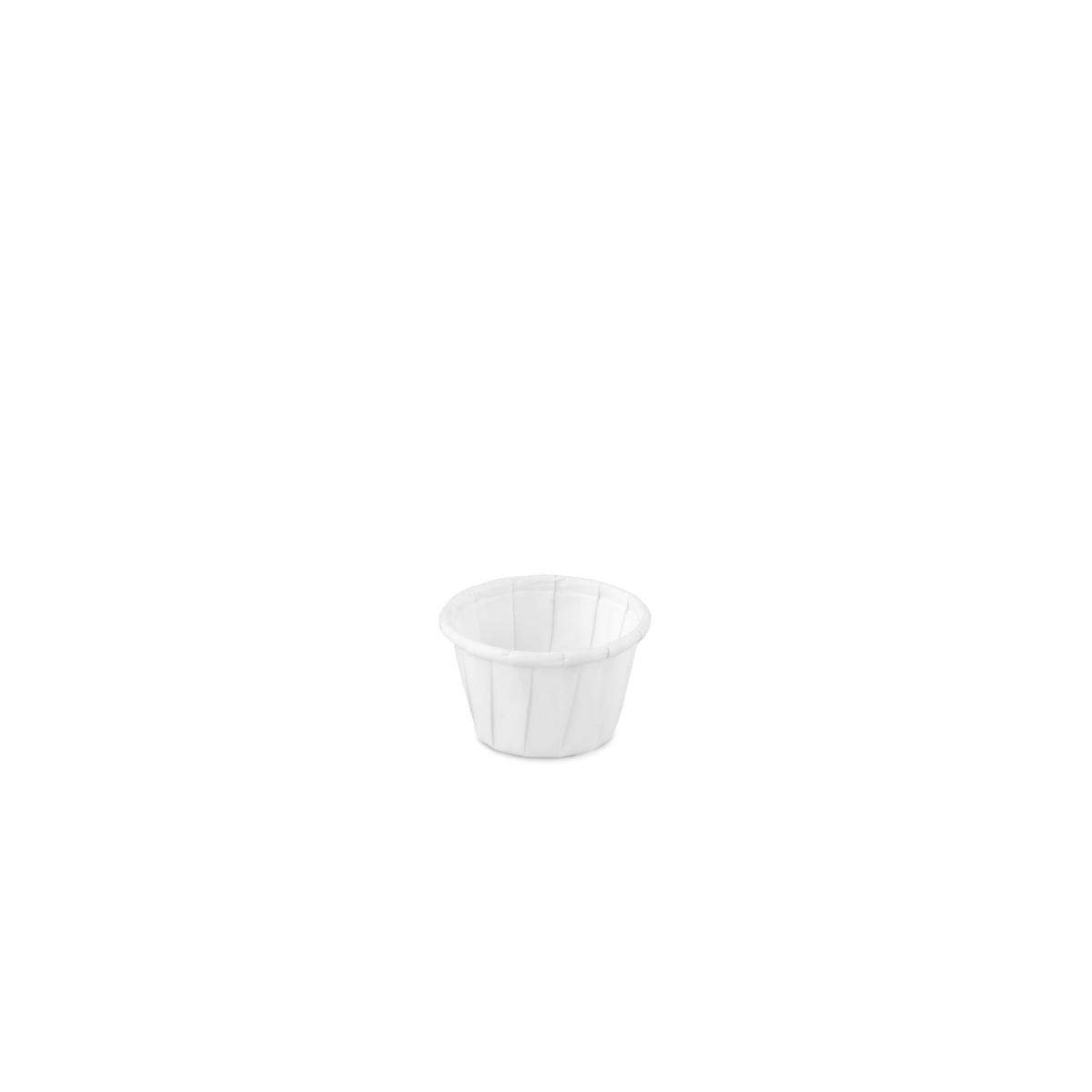 Bakje papier (FSC®) rond wit 0.5oz / 15ml – ø 35,5 x h21mm