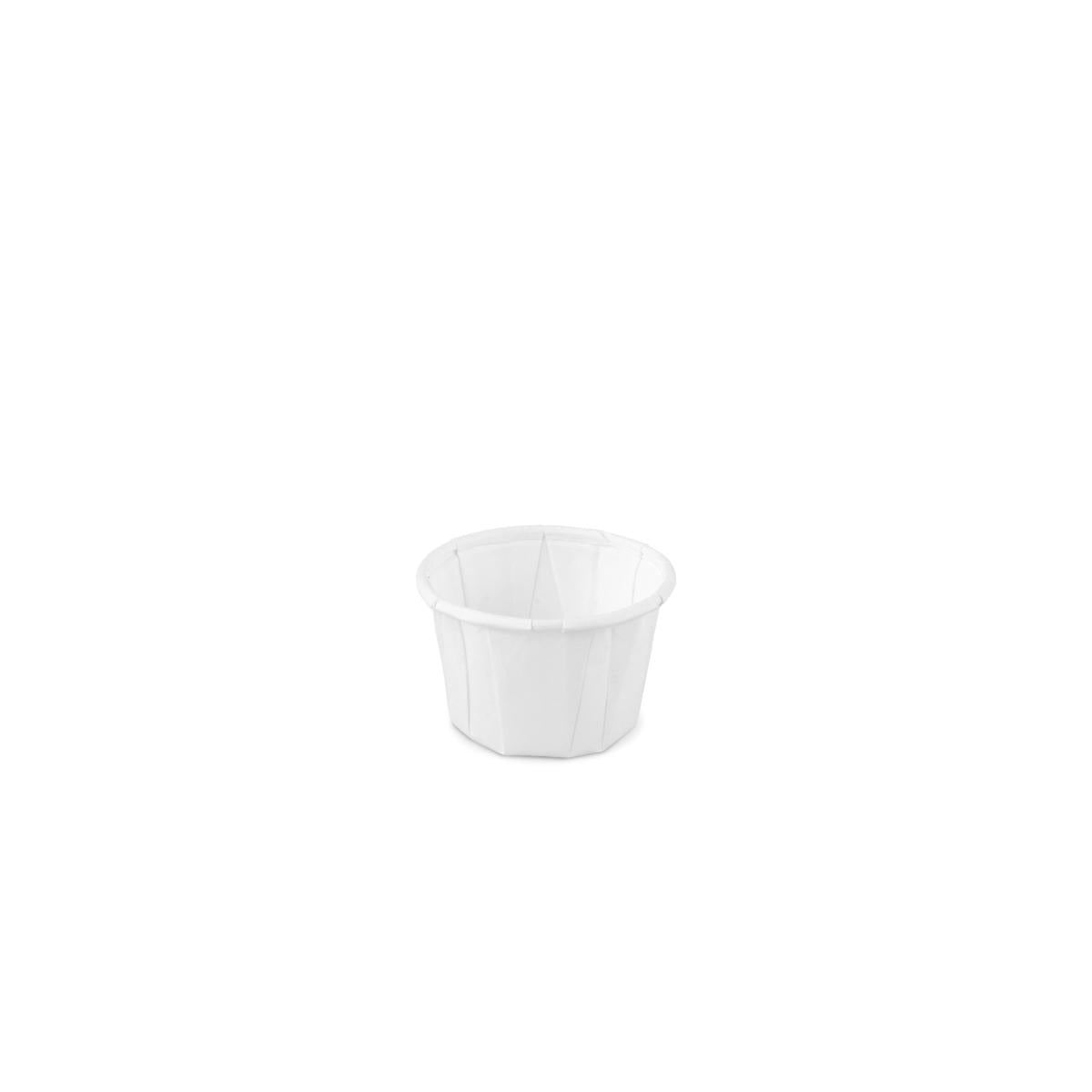 Bakje papier (FSC®) rond wit 1.0oz / 30ml – ø 44 x h27mm