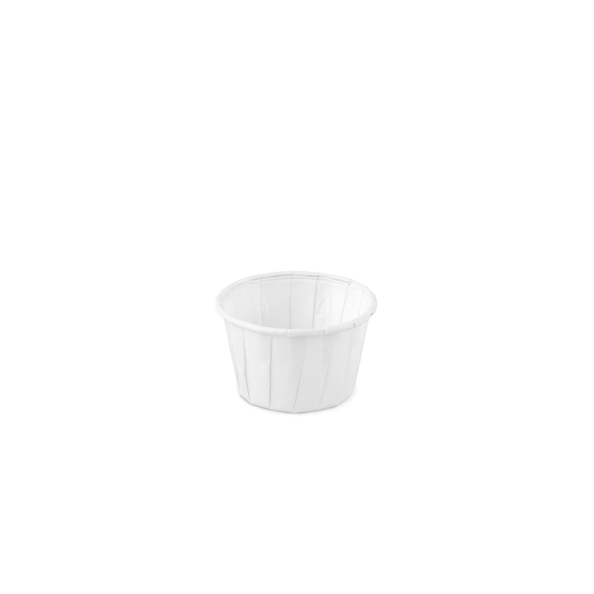 Bakje papier (FSC®) rond wit 1.25oz / 37ml – ø 50 x h31mm