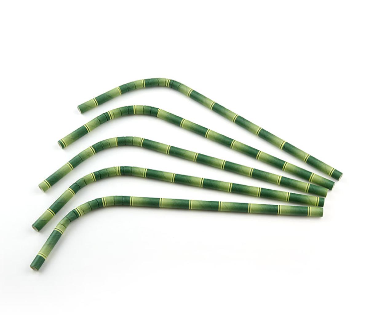 Papel de paja para doblar (FSC®) rayas surtidas ø 6 mm / 24 cm