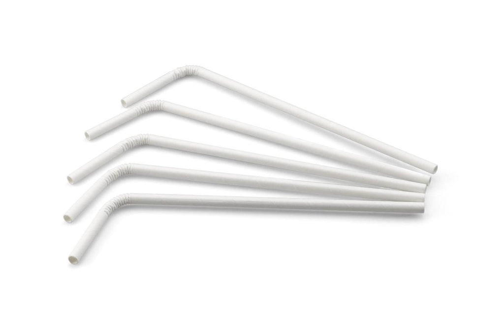 Buigrietje papier (FSC®) wit ø 6 mm / 24 cm