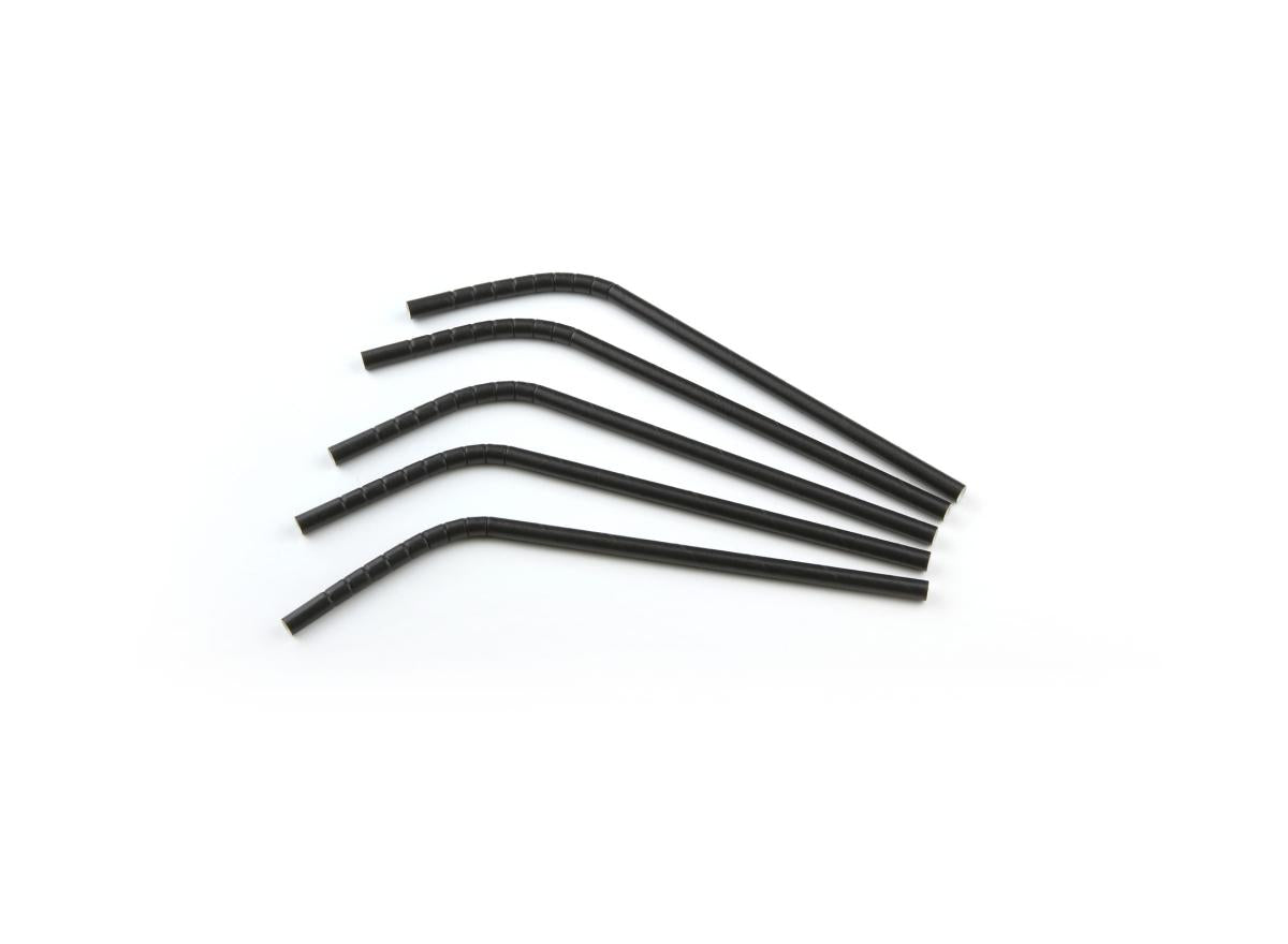 Buigrietje papier (FSC®) zwart ø 6 mm / 21 cm