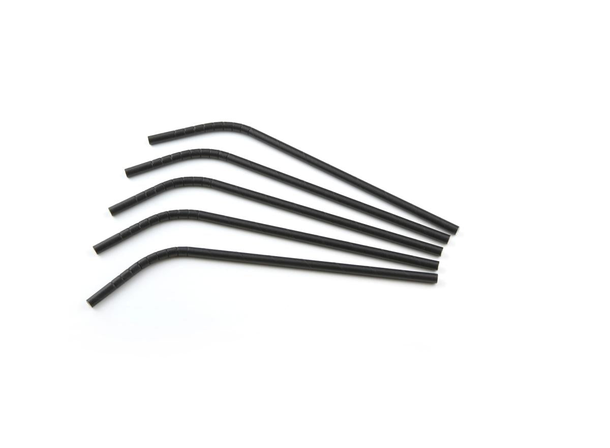 Buigrietje papier (FSC®) zwart ø 6 mm / 24 cm