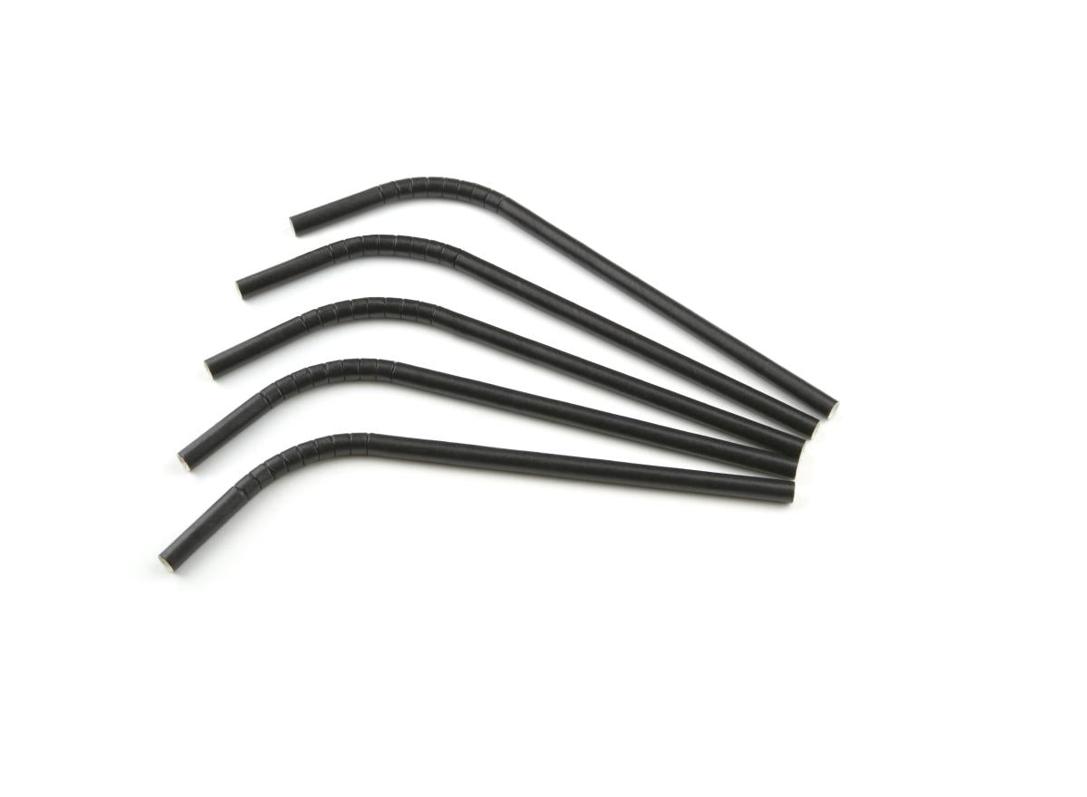 Buigrietje papier (FSC®) zwart ø 8 mm / 24 cm