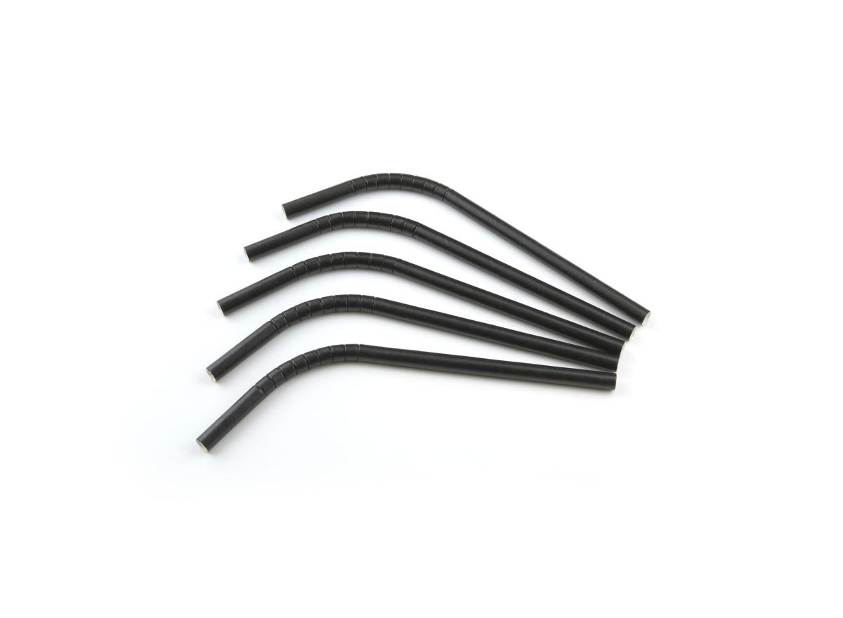 Buigrietje papier (FSC®) zwart ø 8 mm / 21 cm