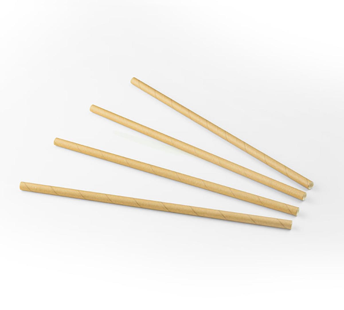 Trinkhalm aus Papier (FSC®) Kraftpapier – ø 6 mm / 20 cm