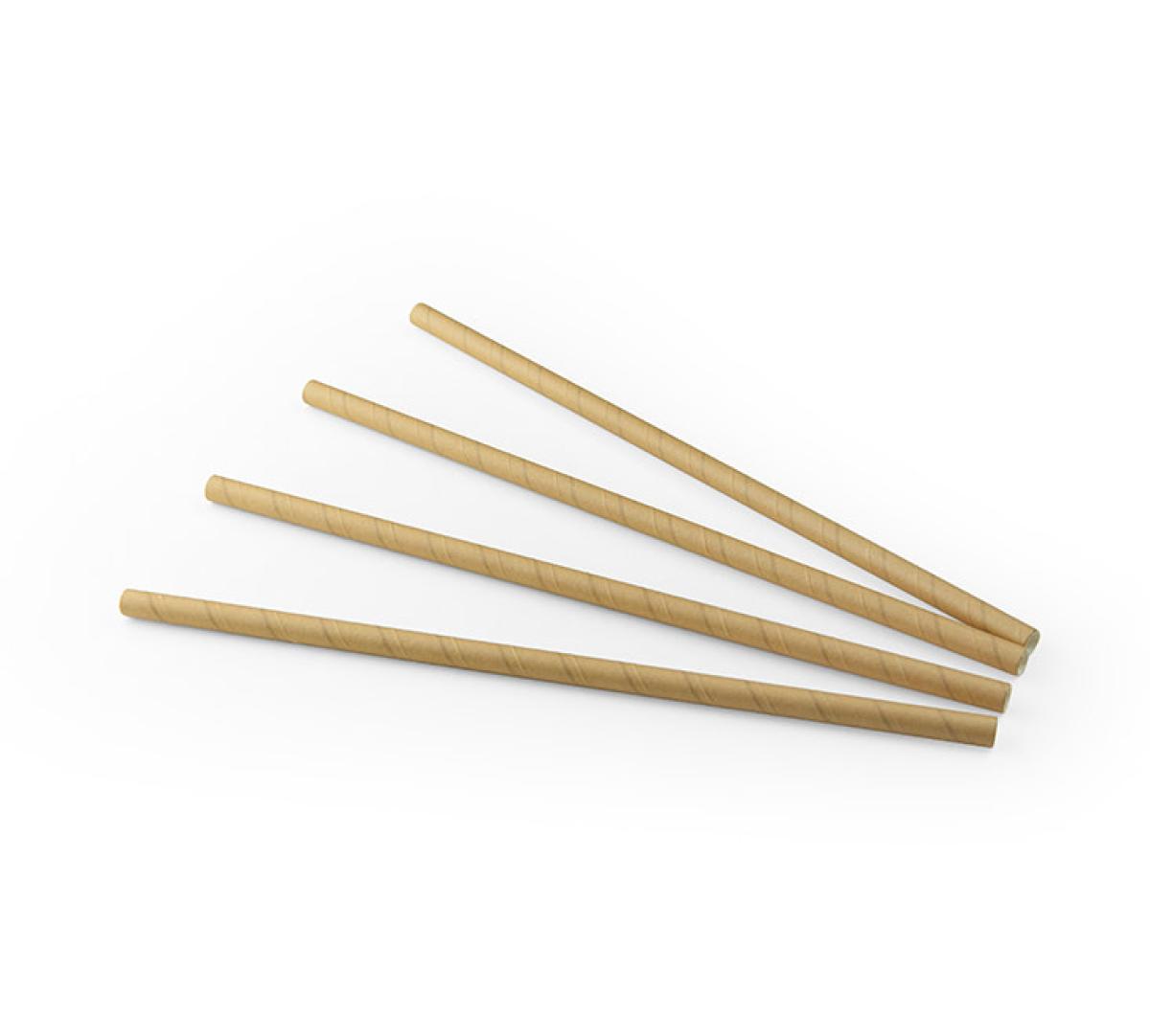 Trinkhalm aus Papier (FSC®) Kraftpapier – ø 8 mm / 24 cm