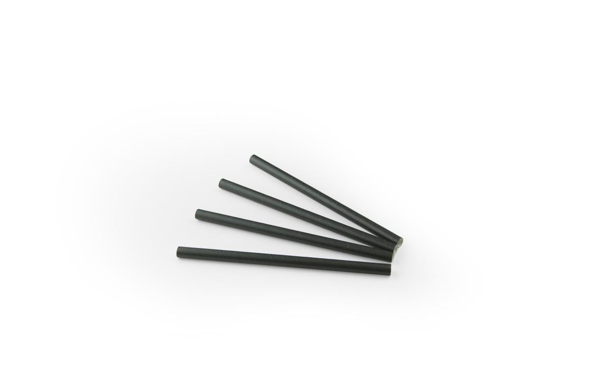 Papiertrinkhalm (FSC®) schwarz ø 8 mm / 13 cm