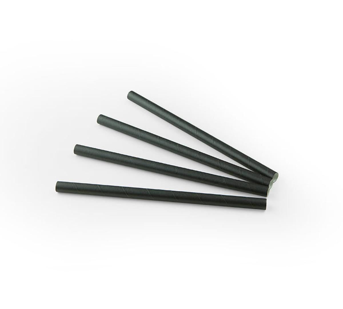 Papiertrinkhalm (FSC®) schwarz ø 8 mm / 15 cm