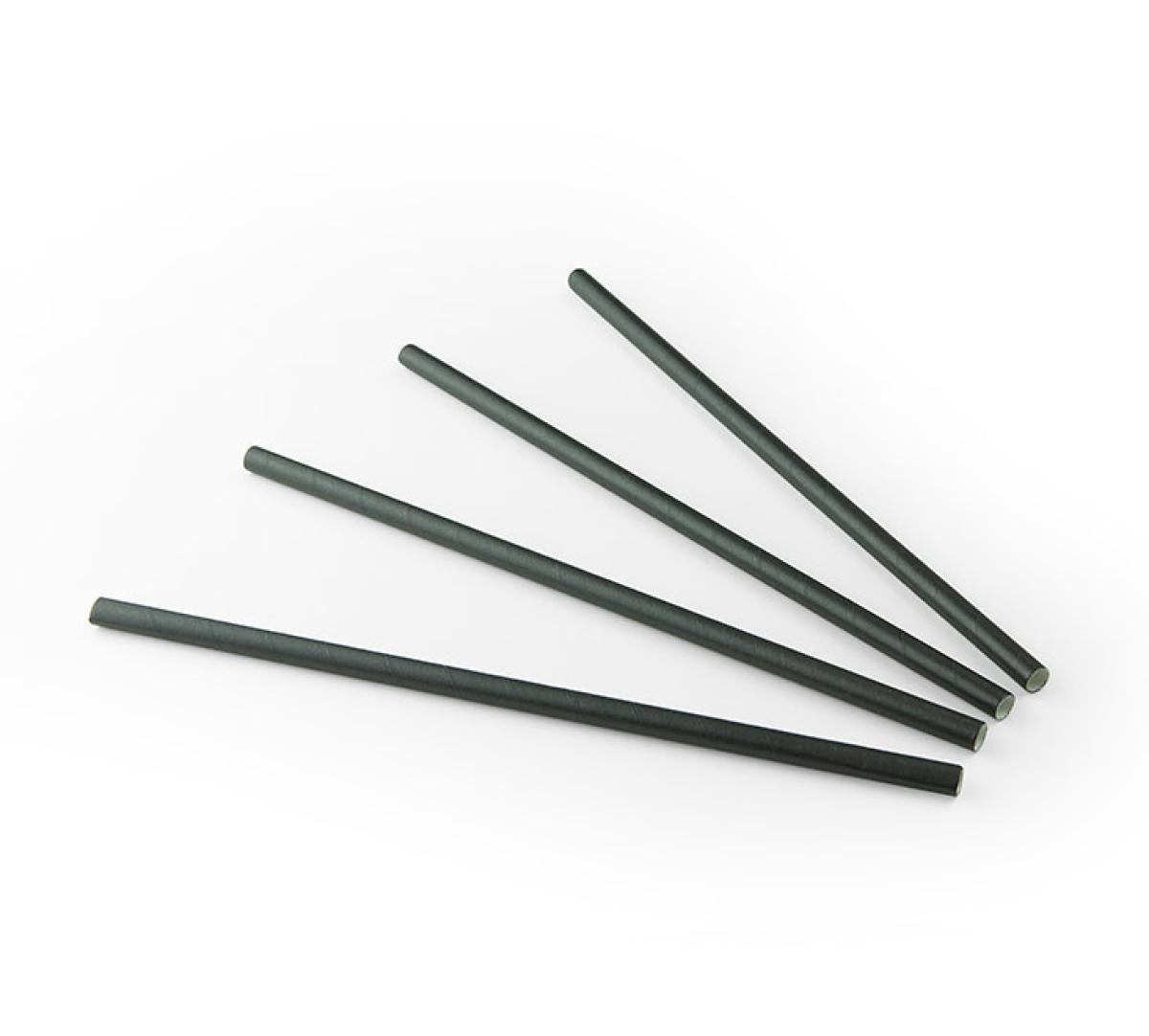 Papiertrinkhalm (FSC®) schwarz ø 8 mm / 24 cm