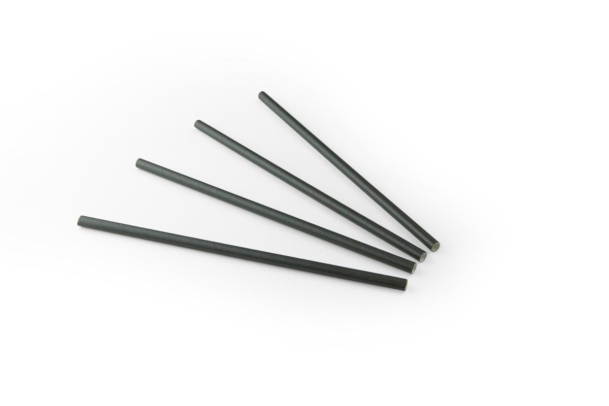 Papiertrinkhalm (FSC®) schwarz ø 8 mm / 25 cm