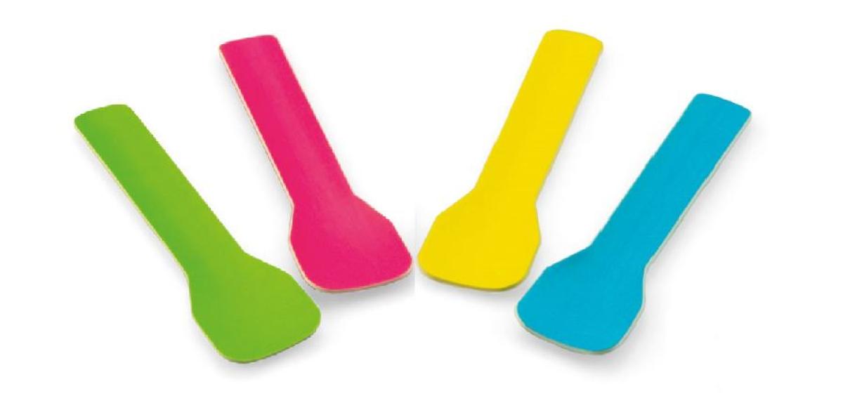 IJslepeltje (FSC®) papier assorti – 95 mm