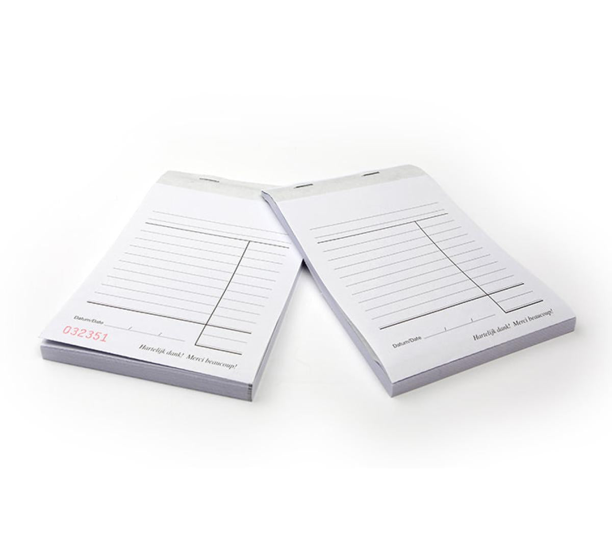 Kassablok met carbon 50 vel genummerd – 105 x 148 mm