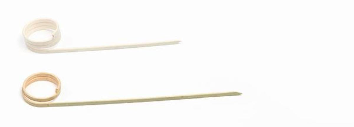 Bambusspieß mit Krümmung – 90 mm