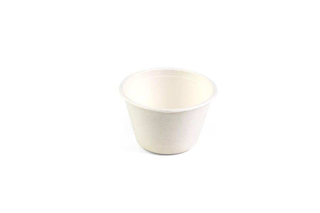 Recipiente redondo para caña de azúcar Senza de 12 cl (4 oz) con tapa a juego (artículo 56101)