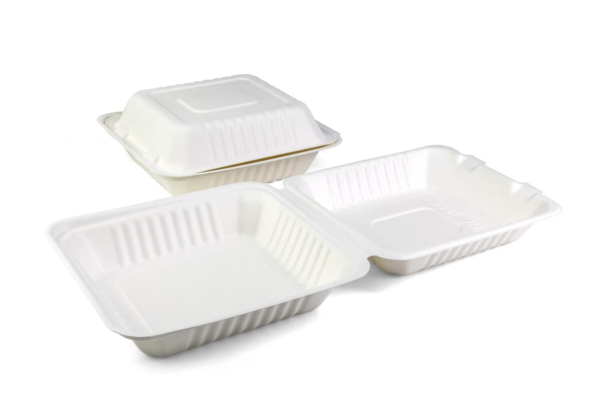Senza Zuckerrohr-Menübox, quadratisch, 1 Fach