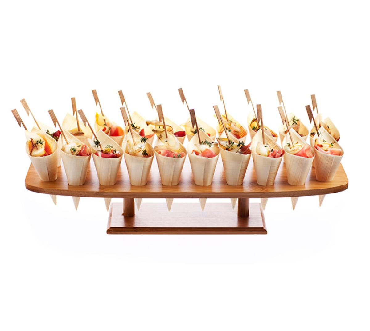 Serveerplateau bamboe 20 gaats – 500 x 150 x 85 mm