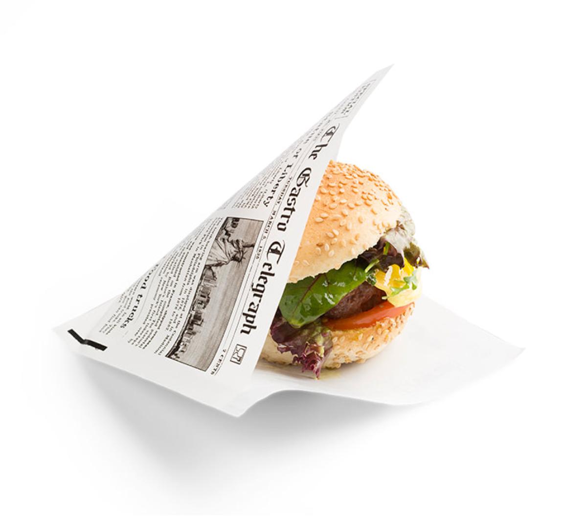 Vetdicht papieren zakje News Paper 2 open zijdes – 130 x 150 mm